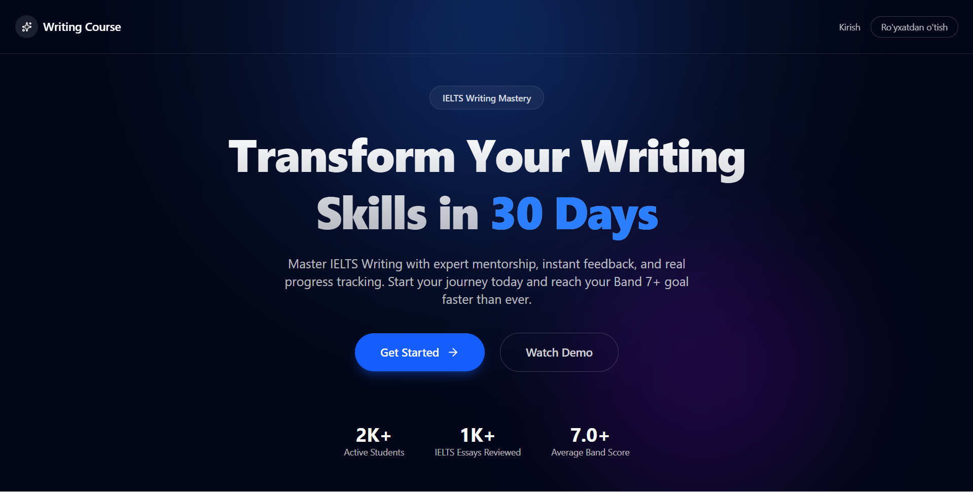 Writing Essays - Modern Writing Essays platform  and advanced analytics dashboard